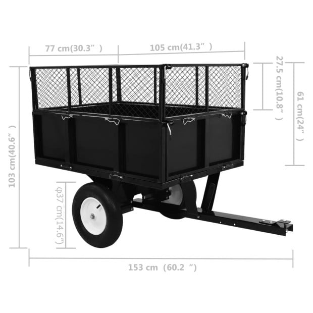 Tipping Trailer For Lawn Mower 300 Kg Load Image 10