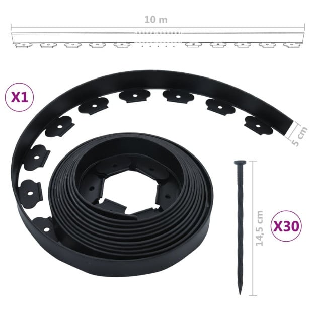 Flexible Lawn Edging With 30 Pegs 10m Image 7