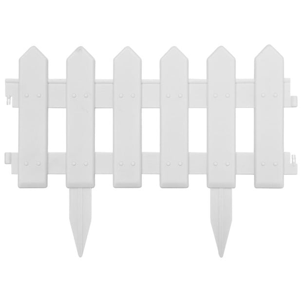 Lawn Edgings 25 Pcs White 10m Image 3