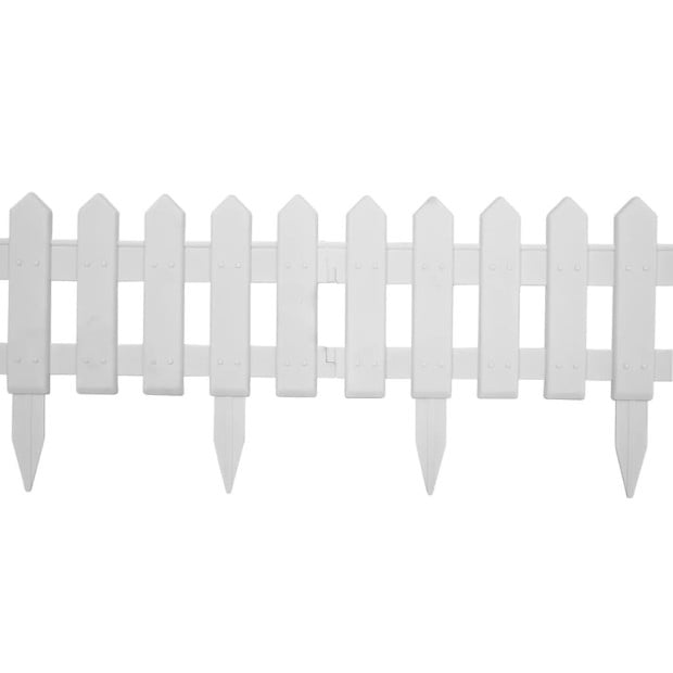 Lawn Edgings 25 Pcs White 10m Image 4