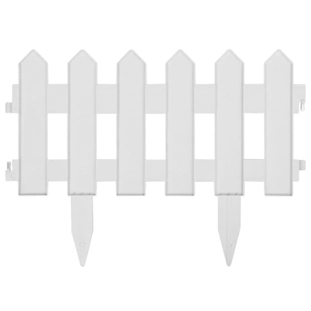 Lawn Edgings 25 Pcs White 10m Image 5