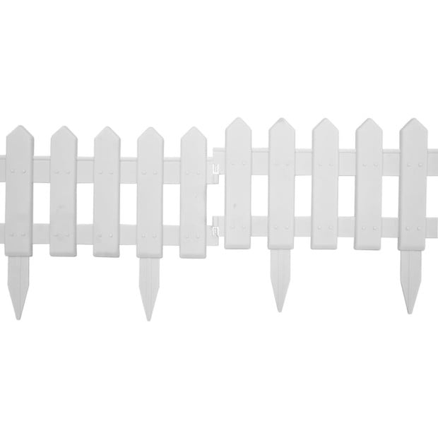 Lawn Edgings 25 Pcs White 10m Image 6