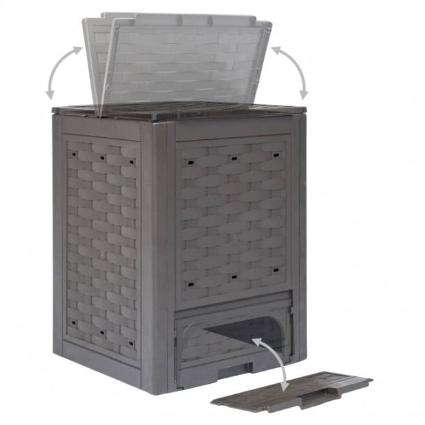 Garden Composters 3 Pcs Brown 60x60x83 Cm 900 L Image 5