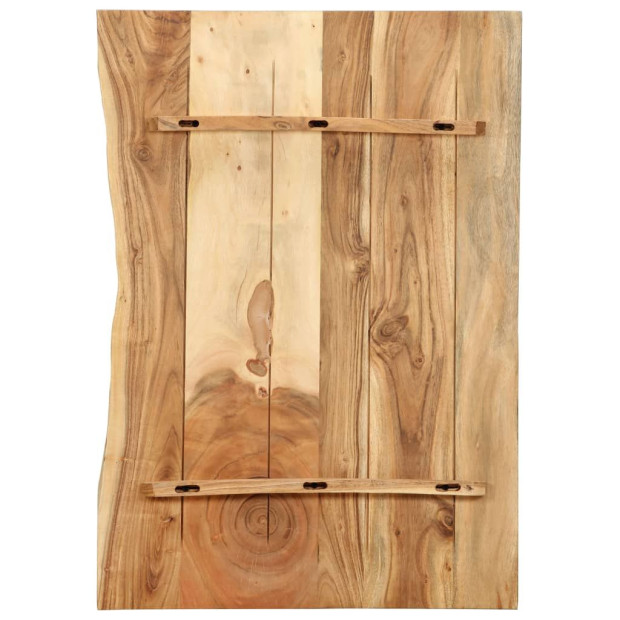 Bathroom Vanity Top Solid Acacia Wood 80x55x2.5 Cm Image 2