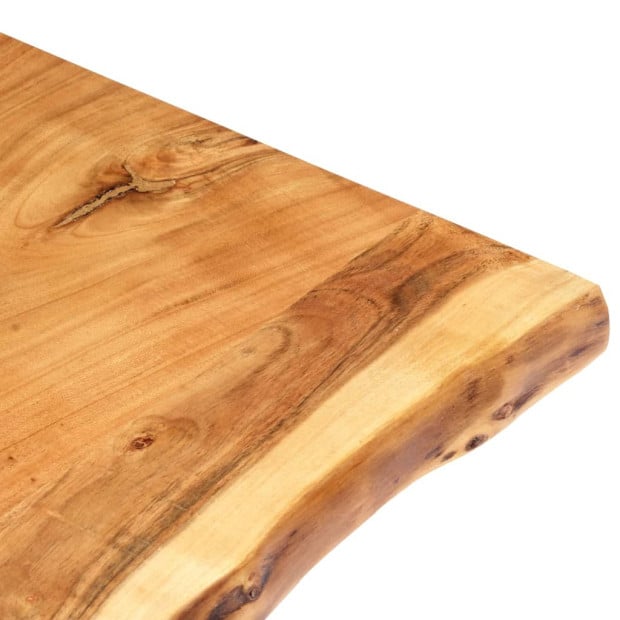 Bathroom Vanity Top Solid Acacia Wood 100x55x2.5 Cm Image 3