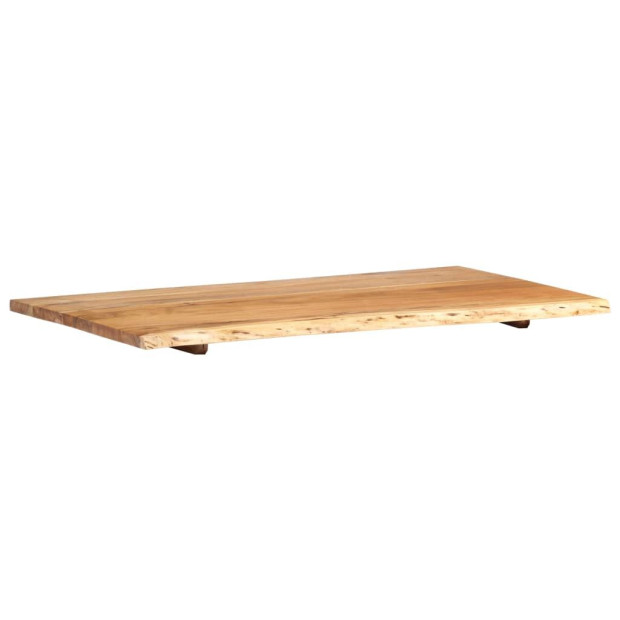 Bathroom Vanity Top Solid Acacia Wood 100x55x2.5 Cm Image 5