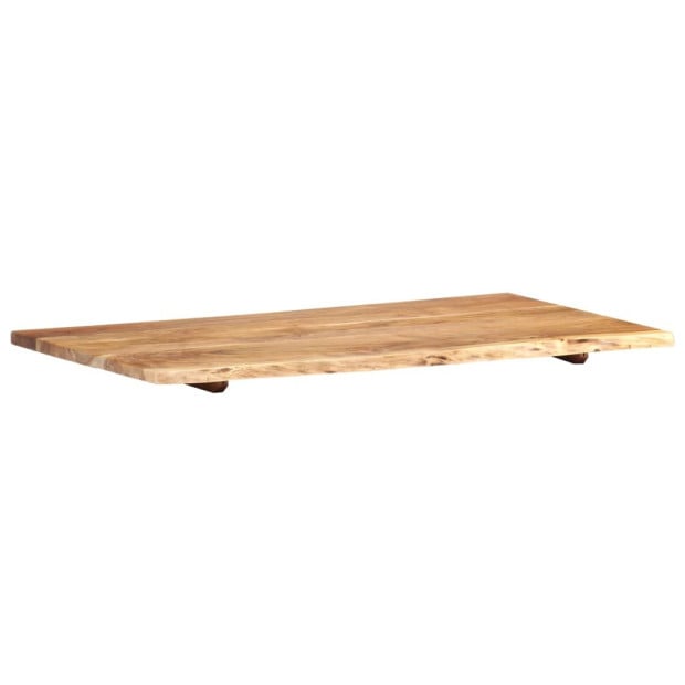 Bathroom Vanity Top Solid Acacia Wood 100x55x2.5 Cm Image 9