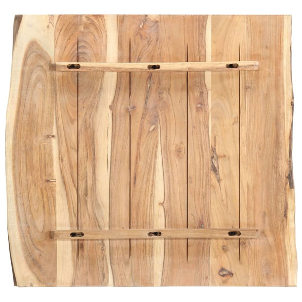 Table Top Solid Acacia Wood 58x(50-60)x3.8 Cm Image 3