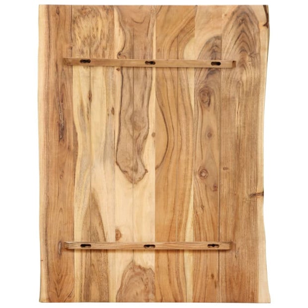 Table Top Solid Acacia Wood 80x(50-60)x2.5 Cm Image 3