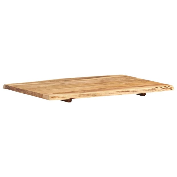 Table Top Solid Acacia Wood 80x(50-60)x2.5 Cm Image 6