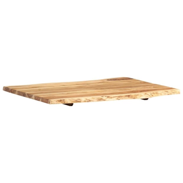 Table Top Solid Acacia Wood 80x(50-60)x2.5 Cm Image 8