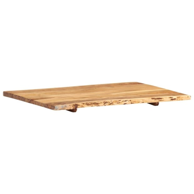 Table Top Solid Acacia Wood 80x(50-60)x2.5 Cm Image 9