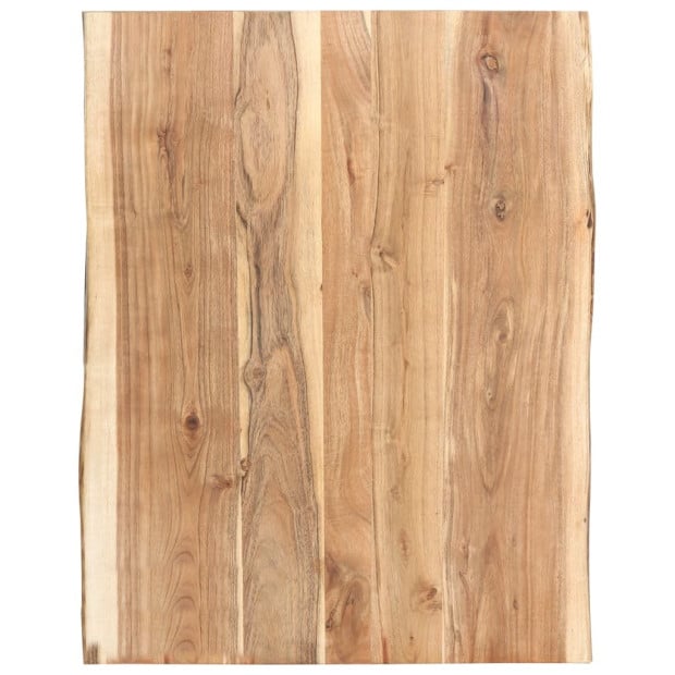 Table Top Solid Acacia Wood 80x(50-60)x3.8 Cm Image 2