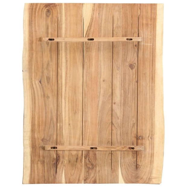 Table Top Solid Acacia Wood 80x(50-60)x3.8 Cm Image 3