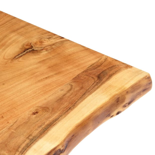 Table Top Solid Acacia Wood 80x(50-60)x3.8 Cm Image 4