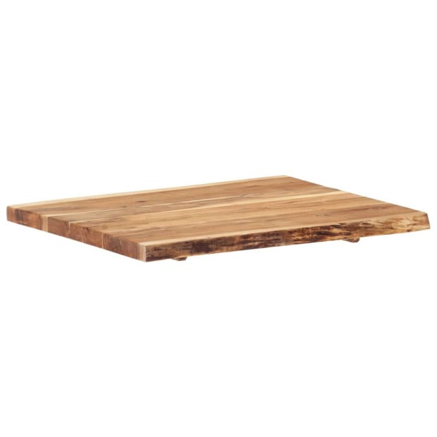 Table Top Solid Acacia Wood 80x(50-60)x3.8 Cm Image 6