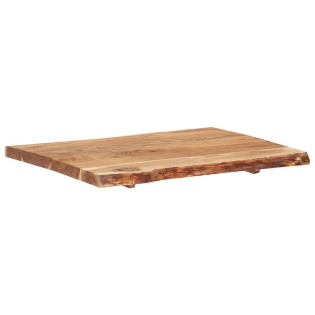 Table Top Solid Acacia Wood 80x(50-60)x3.8 Cm Image 7
