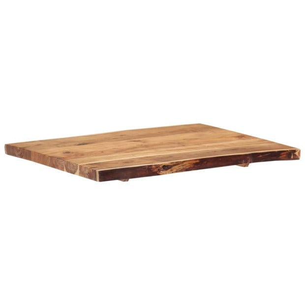 Table Top Solid Acacia Wood 80x(50-60)x3.8 Cm Image 9