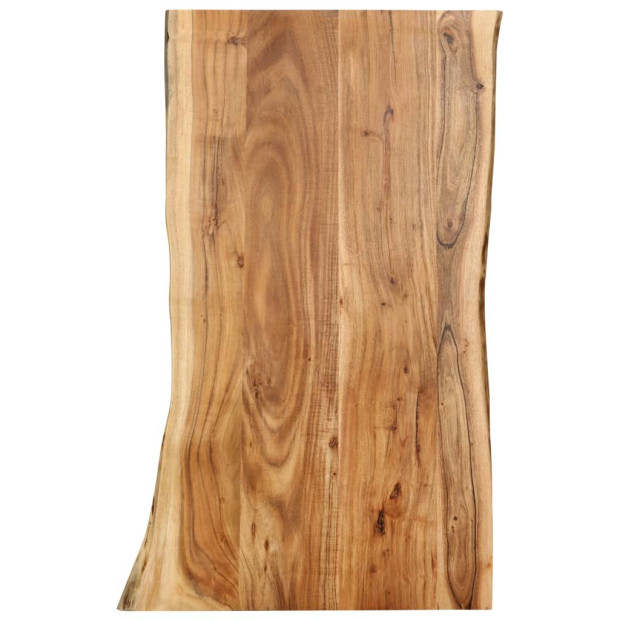 Table Top Solid Acacia Wood 100x(50-60)x2.5 Cm Image 2