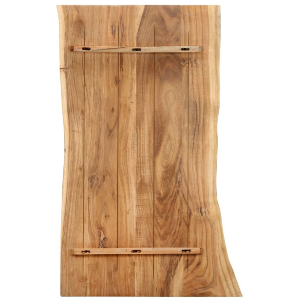 Table Top Solid Acacia Wood 100x(50-60)x2.5 Cm Image 3