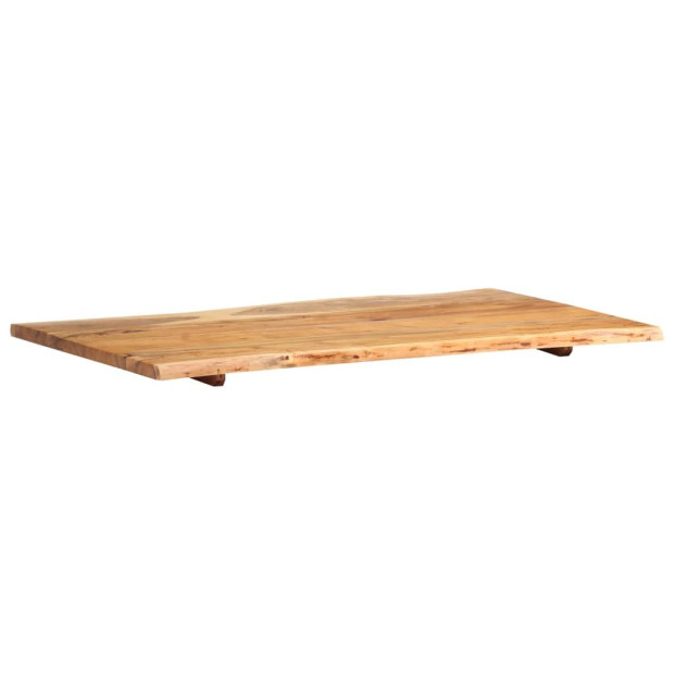 Table Top Solid Acacia Wood 100x(50-60)x2.5 Cm Image 6