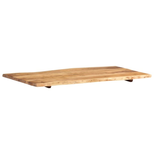 Table Top Solid Acacia Wood 100x(50-60)x2.5 Cm Image 7