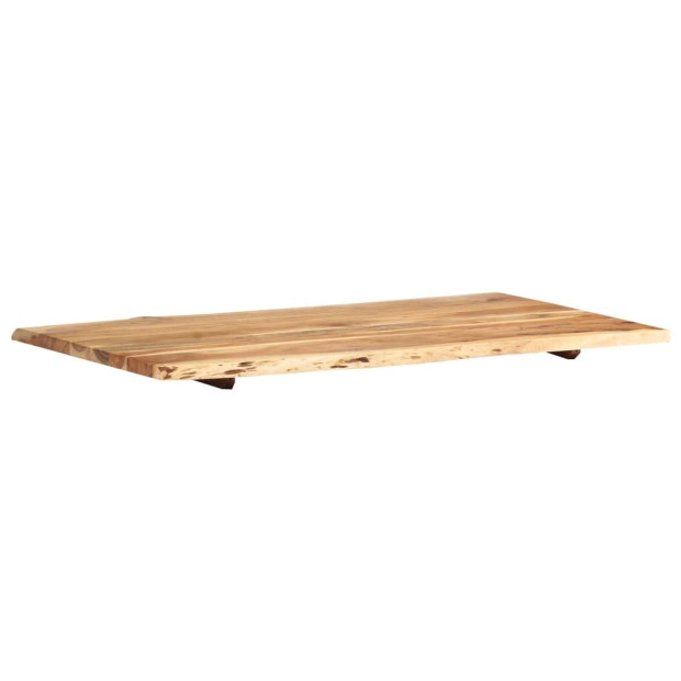 Table Top Solid Acacia Wood 100x(50-60)x2.5 Cm Image 8