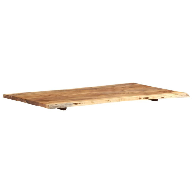 Table Top Solid Acacia Wood 100x(50-60)x2.5 Cm Image 9