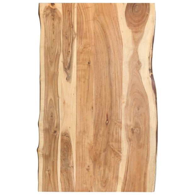 Table Top Solid Acacia Wood 100x(50-60)x3.8 Cm Image 3