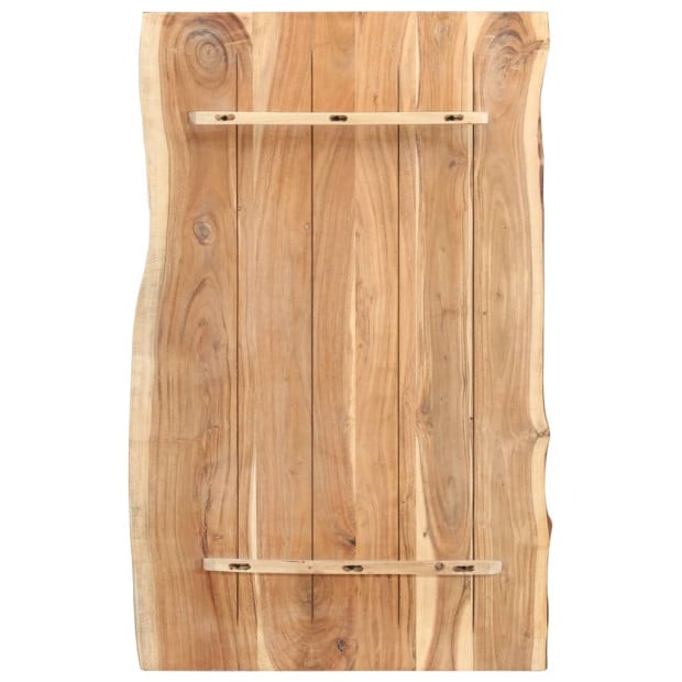 Table Top Solid Acacia Wood 100x(50-60)x3.8 Cm Image 2