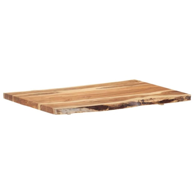 Table Top Solid Acacia Wood 100x(50-60)x3.8 Cm Image 6