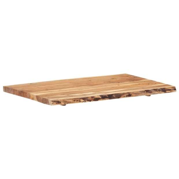 Table Top Solid Acacia Wood 100x(50-60)x3.8 Cm Image 9