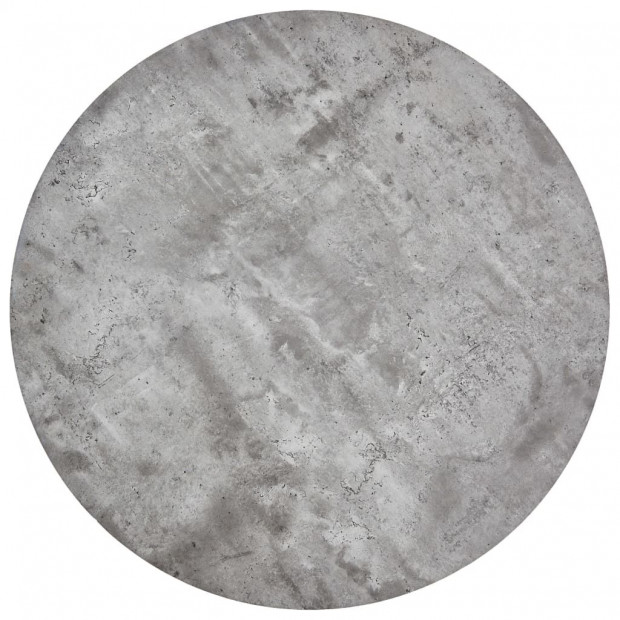 Dining Table Concrete And Silver 90x73.5 Cm Mdf Image 3
