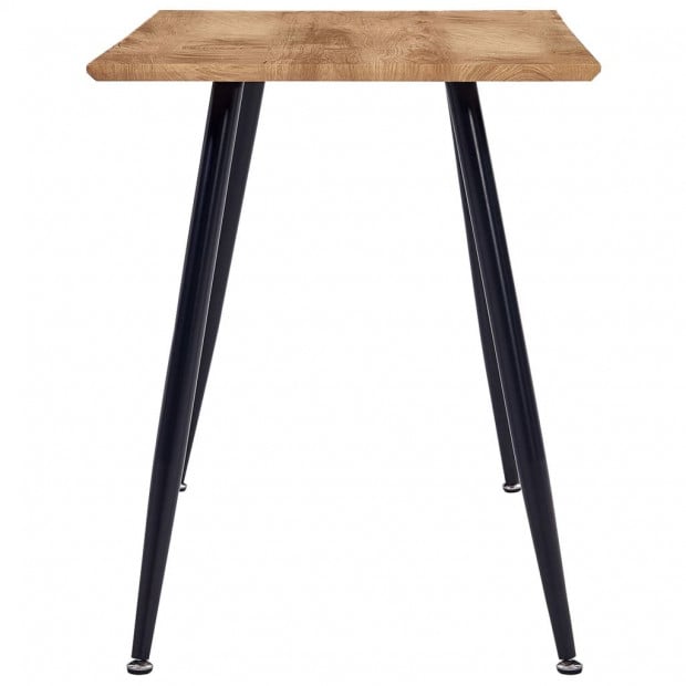 Dining Table Oak And Black 120x60x74 Cm Mdf Image 3