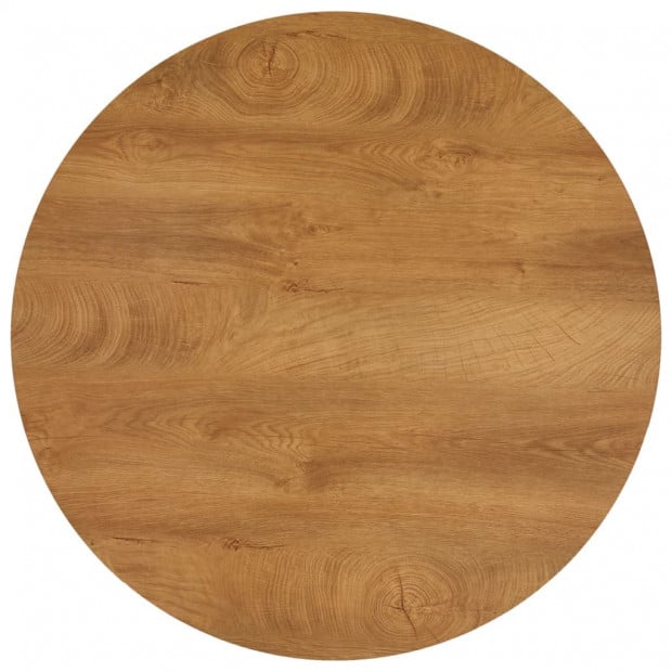 Dining Table Oak And Black 90x73.5 Cm Mdf Image 3