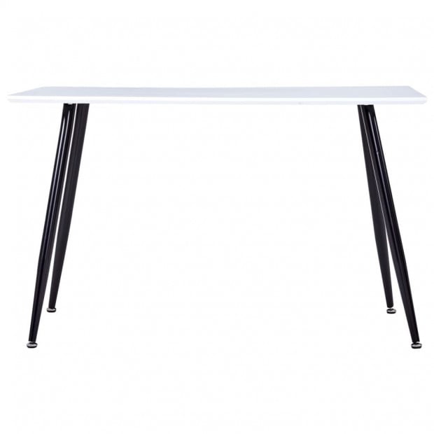 Dining Table White And Black 120x60x74 Cm Mdf Image 2