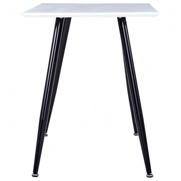 Dining Table White And Black 120x60x74 Cm Mdf Image 3