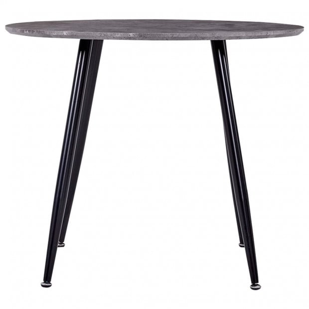 Dining Table Concrete And Black 90x73.5 Cm Mdf Image 2