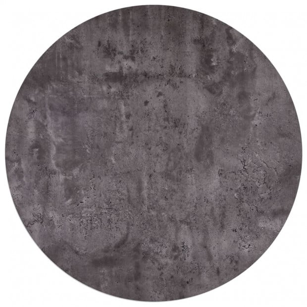 Dining Table Concrete And Black 90x73.5 Cm Mdf Image 3