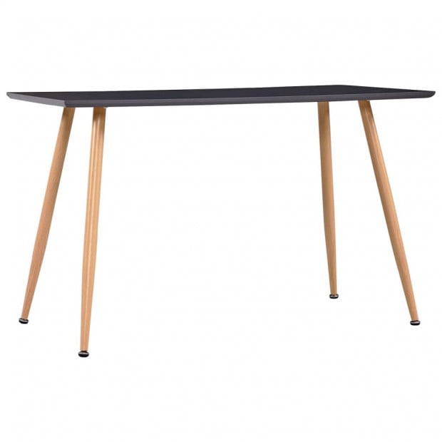 Dining Table Grey And Oak 120x60x74 Cm Mdf