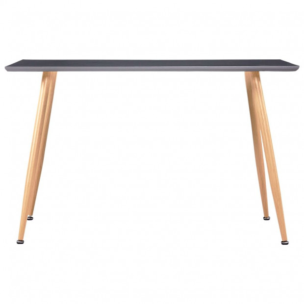 Dining Table Grey And Oak 120x60x74 Cm Mdf Image 2
