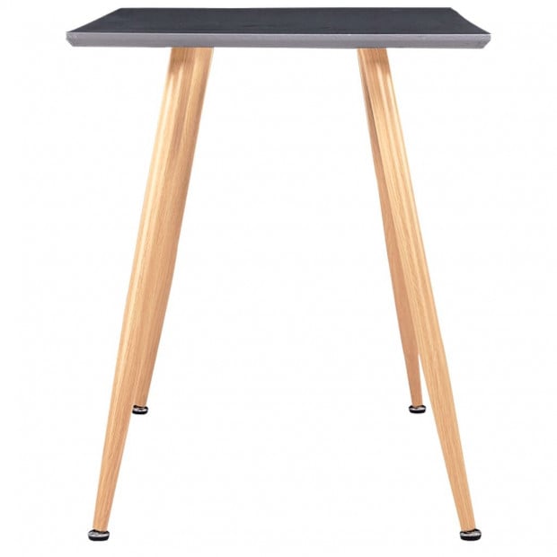 Dining Table Grey And Oak 120x60x74 Cm Mdf Image 3