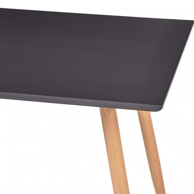 Dining Table Grey And Oak 120x60x74 Cm Mdf Image 5