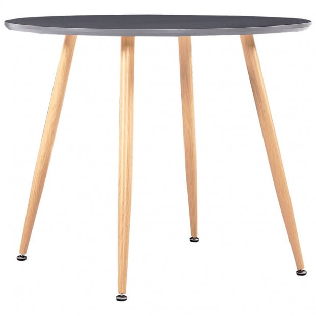 Dining Table Grey And Oak 90x73.5 Cm Mdf