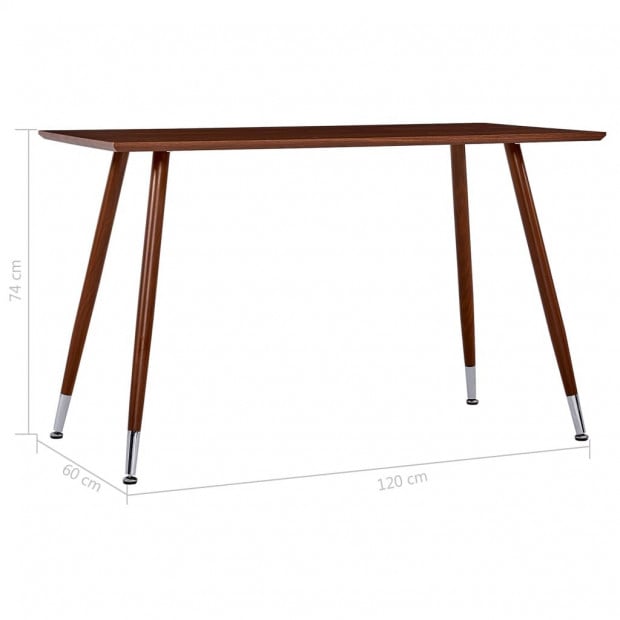 Dining Table Brown 120x60x74 Cm Mdf Image 6