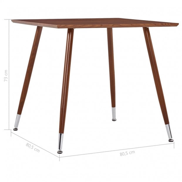 Dining Table Brown 80.5x80.5x73 Cm Mdf Image 5