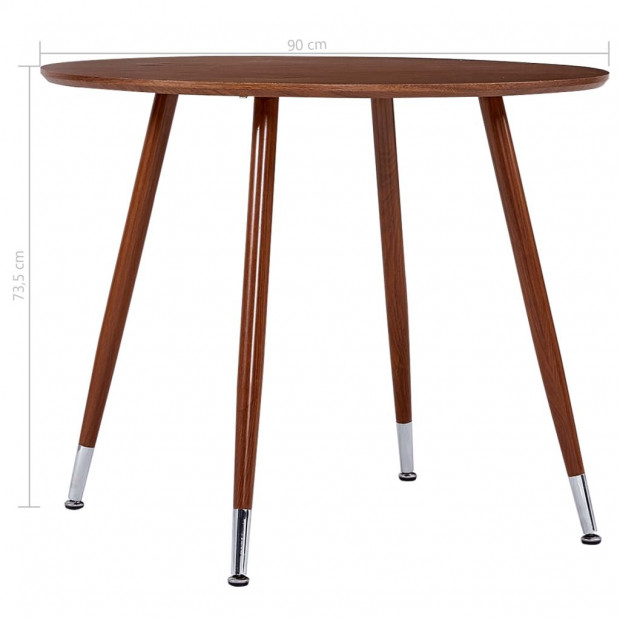 Dining Table Brown 90x73.5 Cm Mdf Image 5