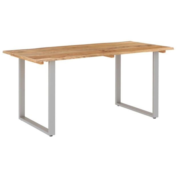 Dining Table 160x80x76 Cm Solid Acacia Wood Image 2