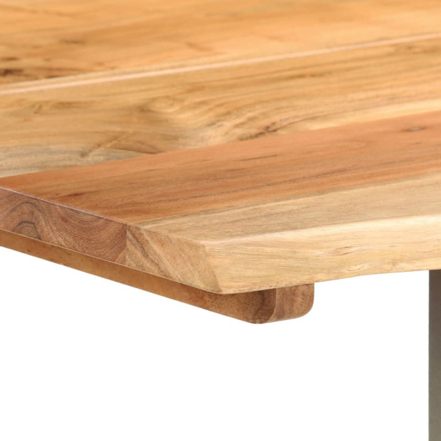 Dining Table 160x80x76 Cm Solid Acacia Wood Image 5