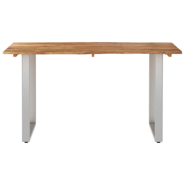 Dining Table 140x70x76 Cm Solid Acacia Wood Image 3